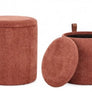 Cod. 0721741 KATIA GINGER POUF W-STORAGE SET2